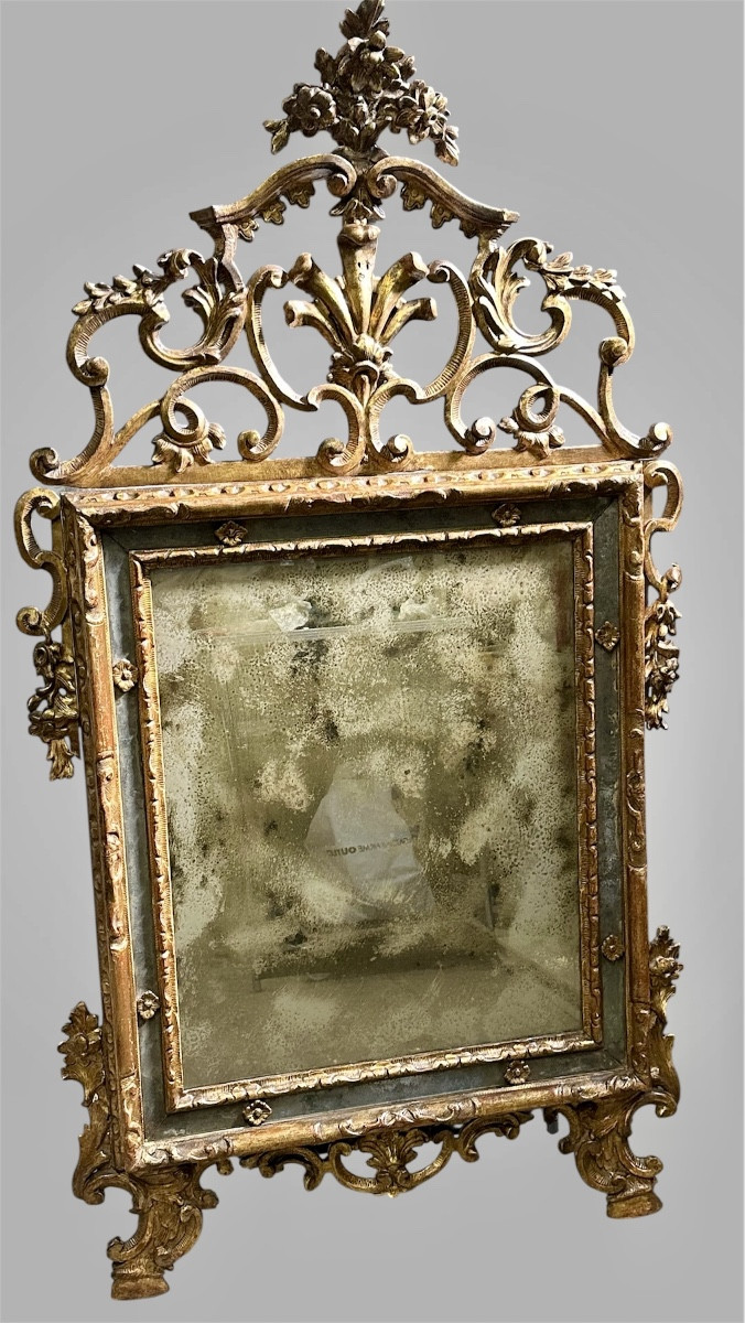 Miroir piémontais Louis XVI, fin du XVIIIe siècle