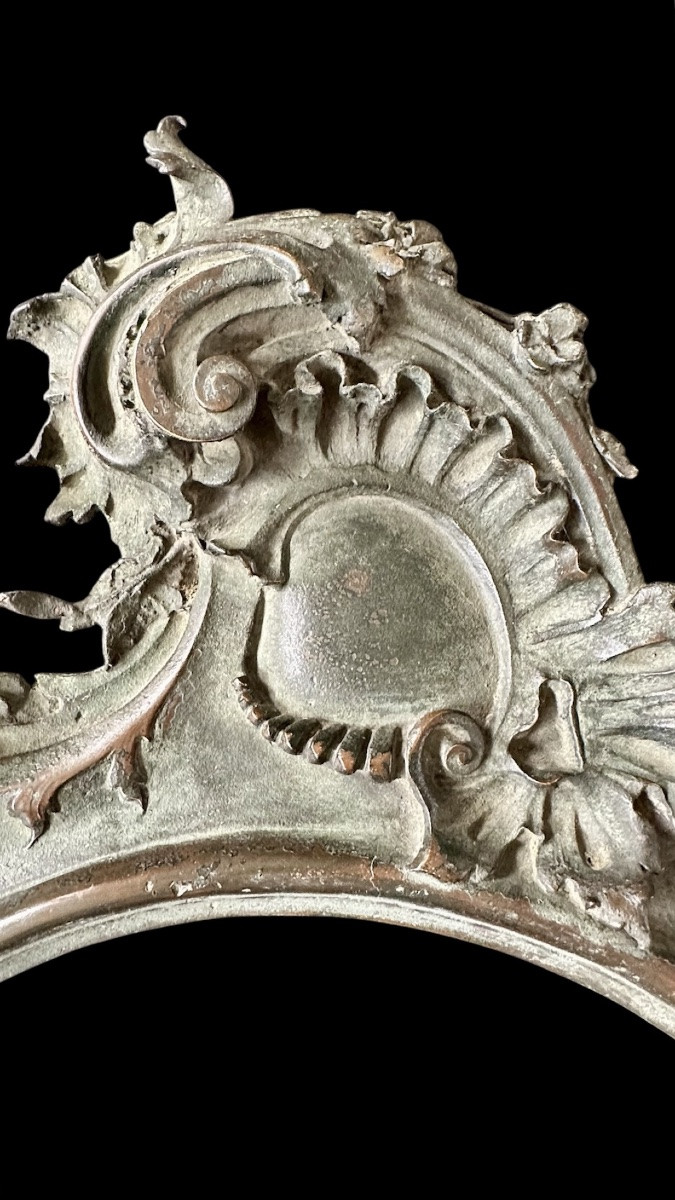 Baroque Frame In Chiseled Bronze – 19th Century-photo-2