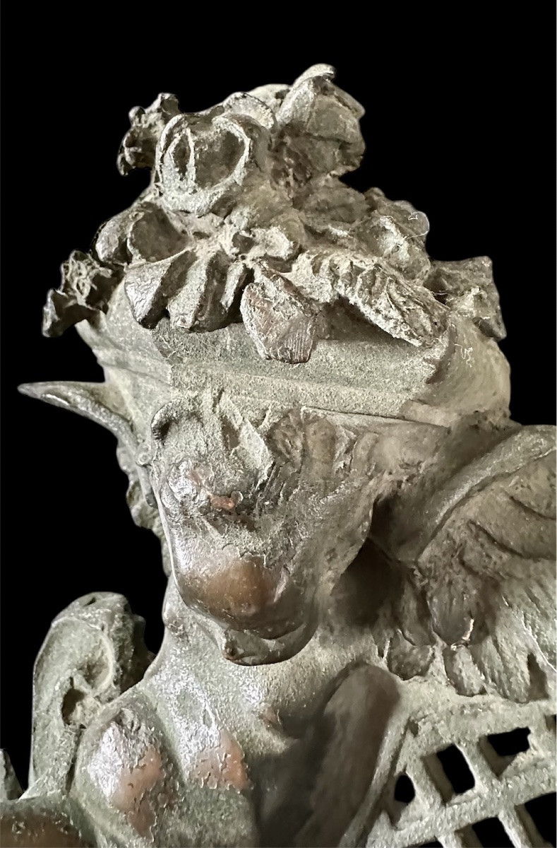 Baroque Frame In Chiseled Bronze – 19th Century-photo-1