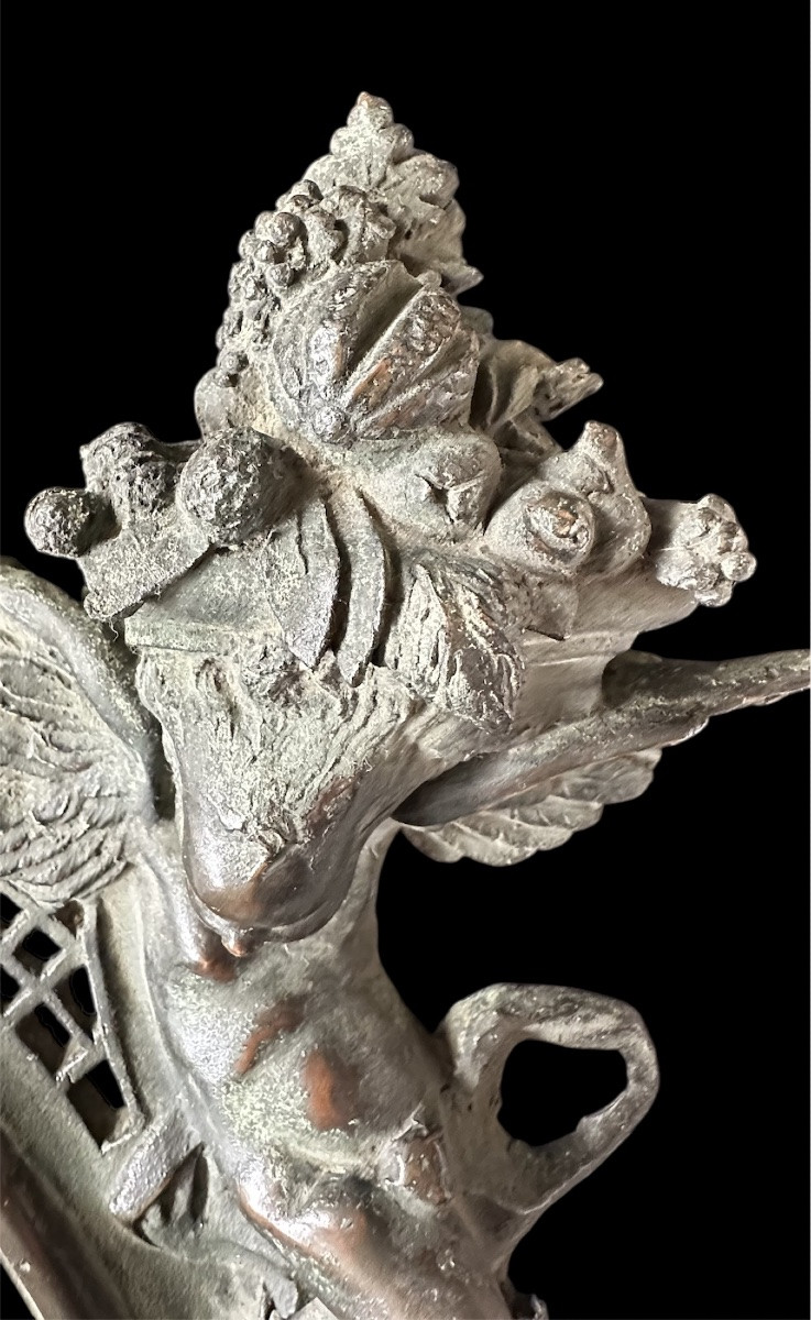 Baroque Frame In Chiseled Bronze – 19th Century-photo-2