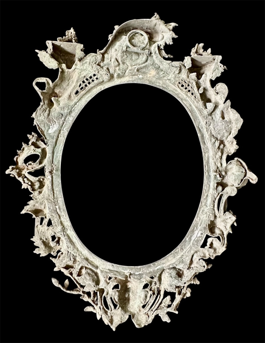 Baroque Frame In Chiseled Bronze – 19th Century-photo-6
