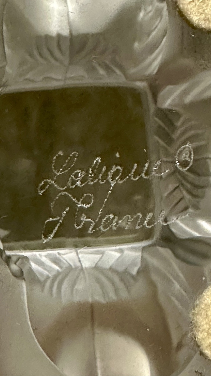 Small Lalique Crystal Cake Stand – 20th Century-photo-1