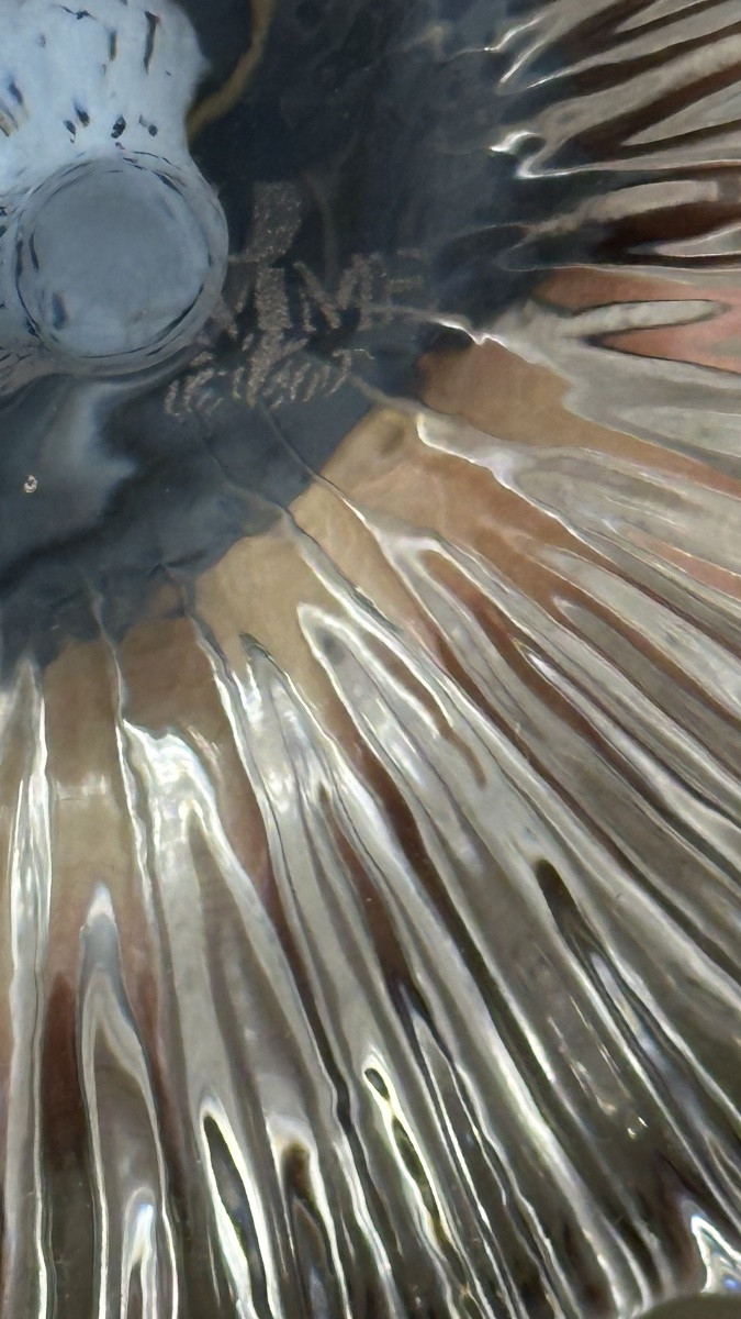 Small Lalique Crystal Cake Stand – 20th Century-photo-4