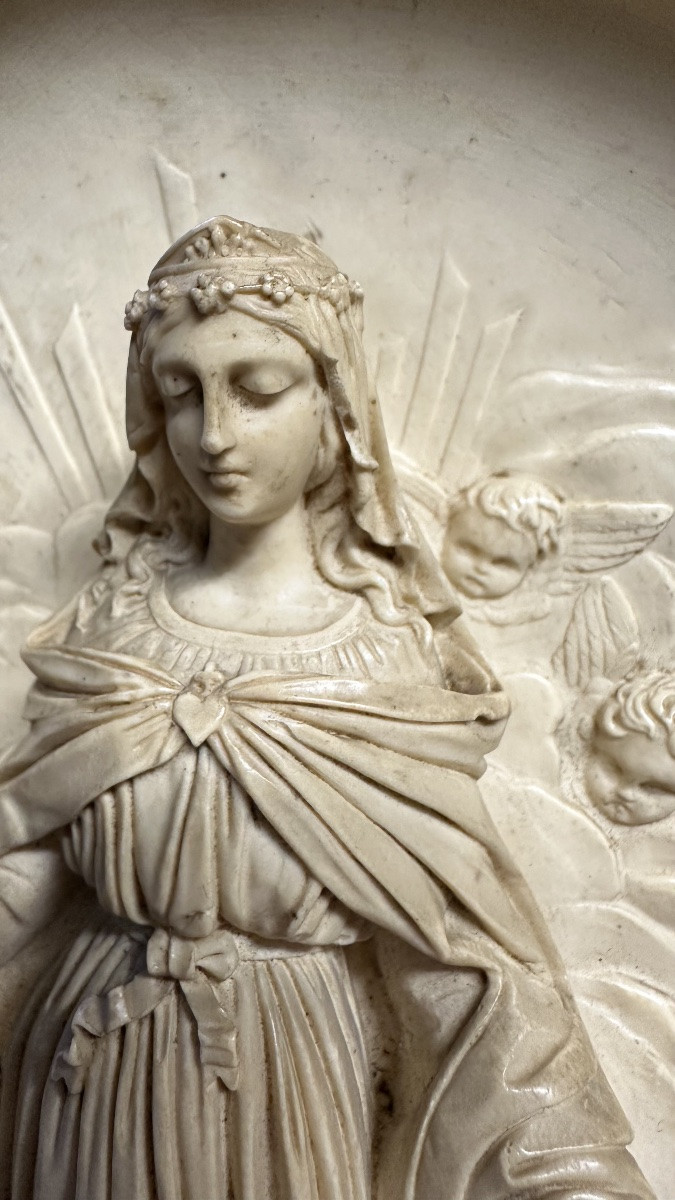 Haut-relief en écume de mer (silicate de magnésium hydraté, calcite) - Louis Philippe-photo-3