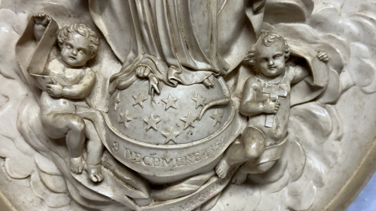 Haut-relief en écume de mer (silicate de magnésium hydraté, calcite) - Louis Philippe-photo-4