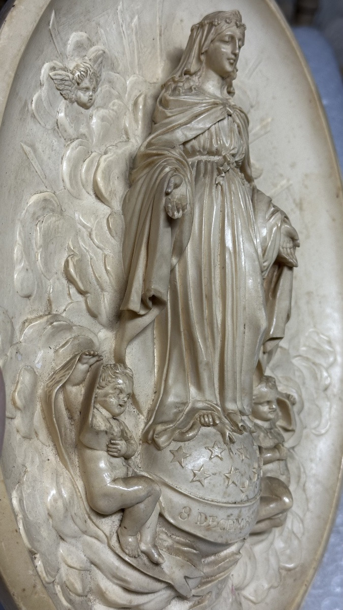 Haut-relief en écume de mer (silicate de magnésium hydraté, calcite) - Louis Philippe-photo-2