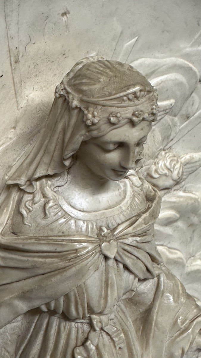 Haut-relief en écume de mer (silicate de magnésium hydraté, calcite) - Louis Philippe-photo-7