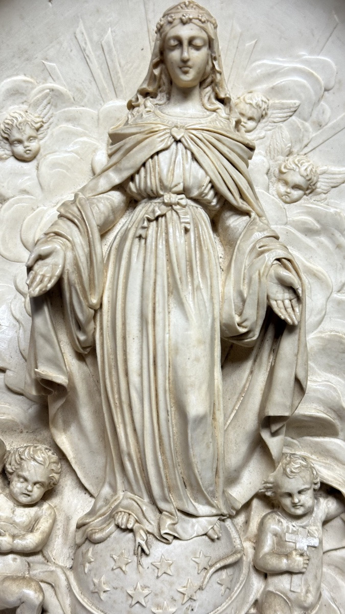 Haut-relief en écume de mer (silicate de magnésium hydraté, calcite) - Louis Philippe-photo-8