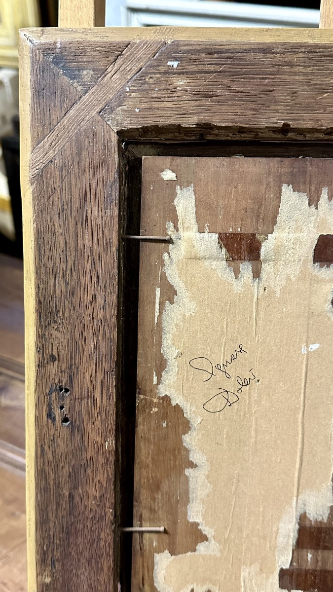 Oil On Panel "sacred Image Of The Child With A Garland Of Flowers" - Early 19th Century-photo-6