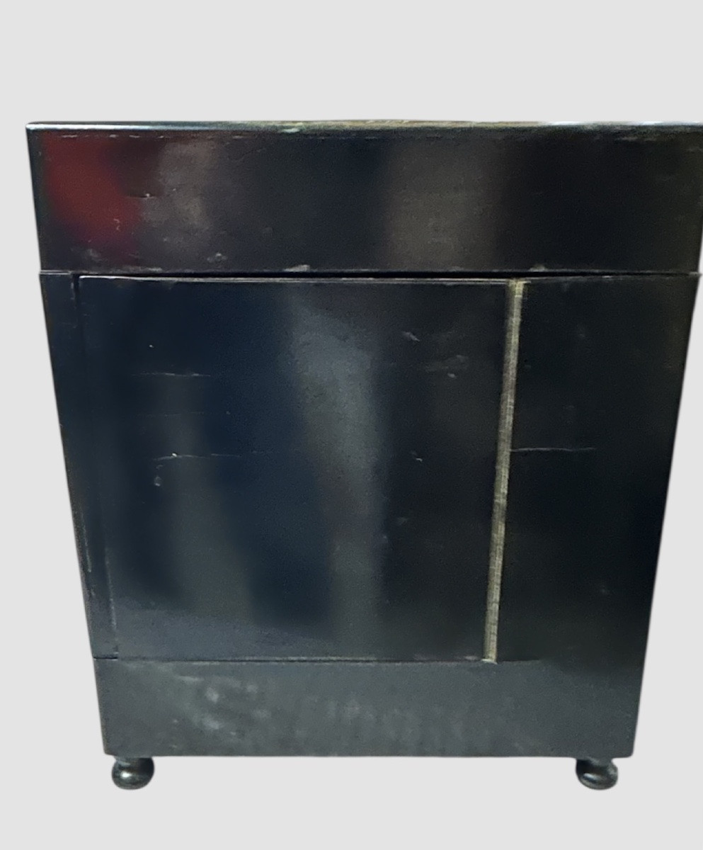 Cave à liqueurs en bois ébénisé et cristal – XIXe siècle-photo-5