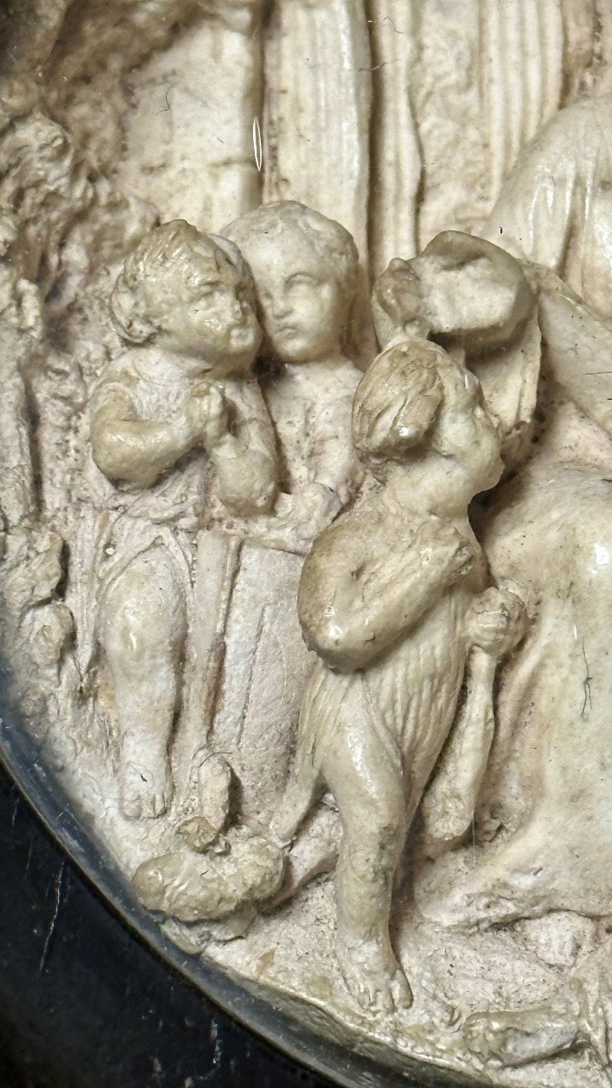 Bas-relief en écume de mer représentant « Jésus et les enfants » - Napoléon III.-photo-4