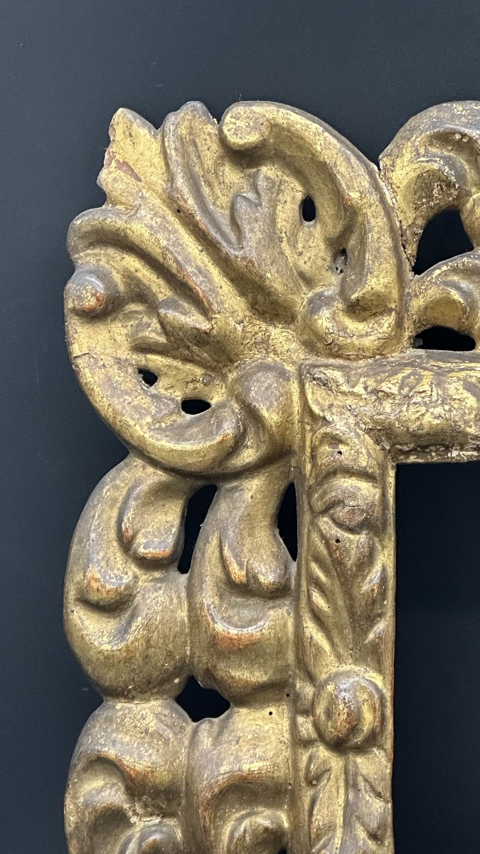 Carved And Gilded Wooden Frame - 17th Century-photo-2