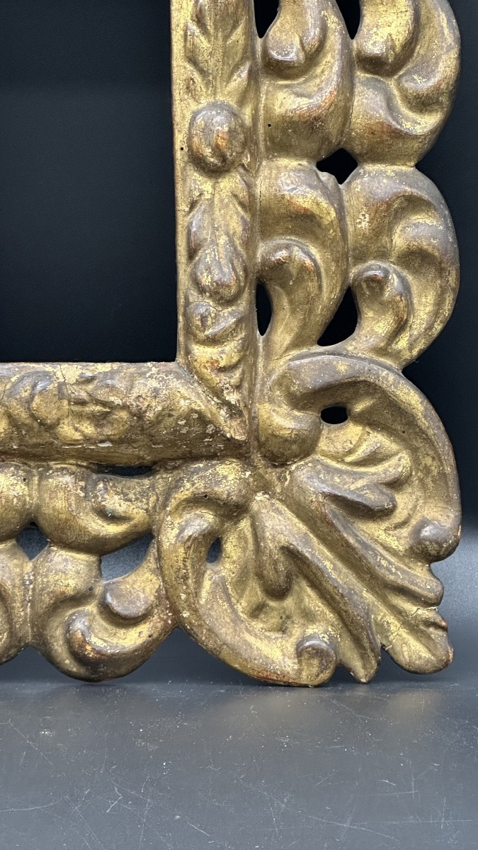 Carved And Gilded Wooden Frame - 17th Century-photo-4
