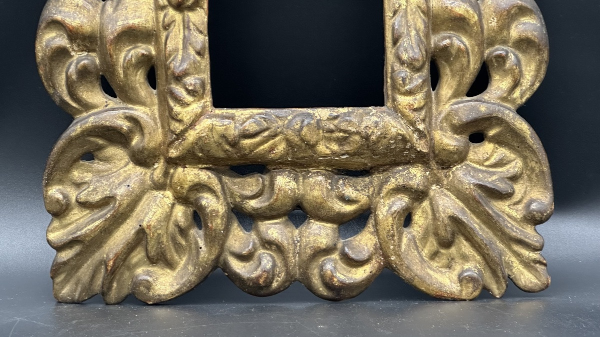 Carved And Gilded Wooden Frame - 17th Century-photo-3