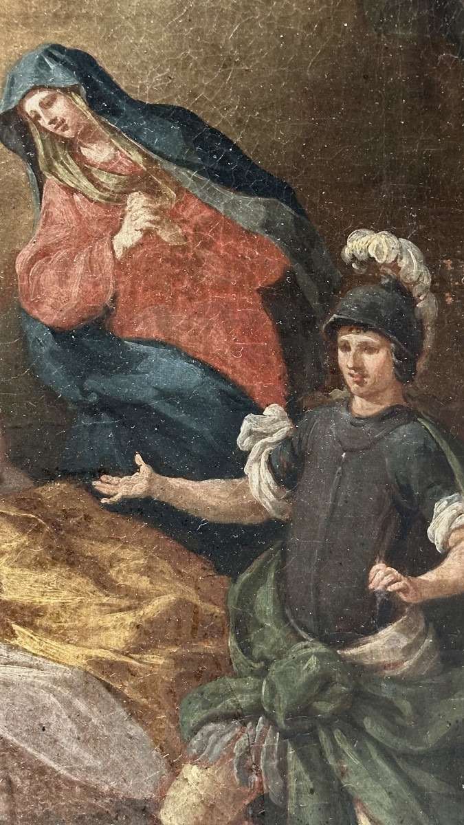 Huile sur toile « Le Transit de saint Joseph » – début du XVIIIe siècle-photo-3