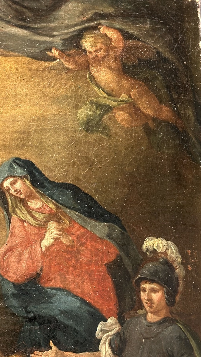 Huile sur toile « Le Transit de saint Joseph » – début du XVIIIe siècle-photo-4