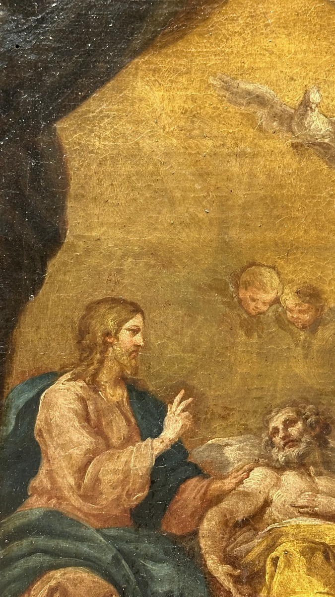 Huile sur toile « Le Transit de saint Joseph » – début du XVIIIe siècle-photo-2