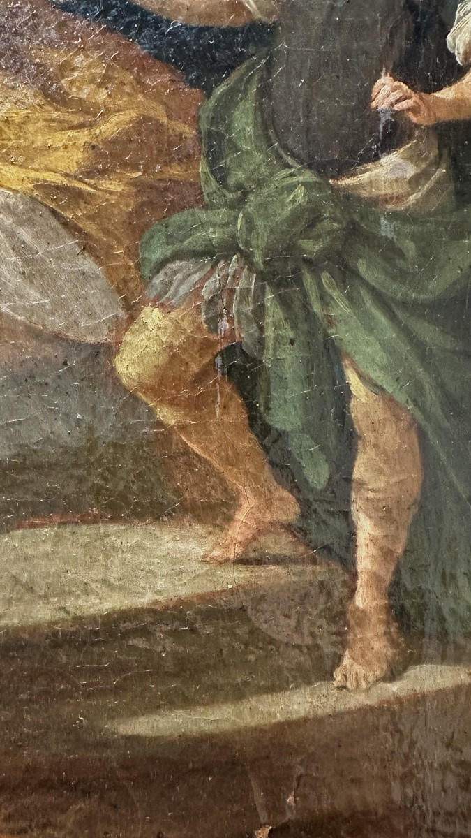 Huile sur toile « Le Transit de saint Joseph » – début du XVIIIe siècle-photo-4