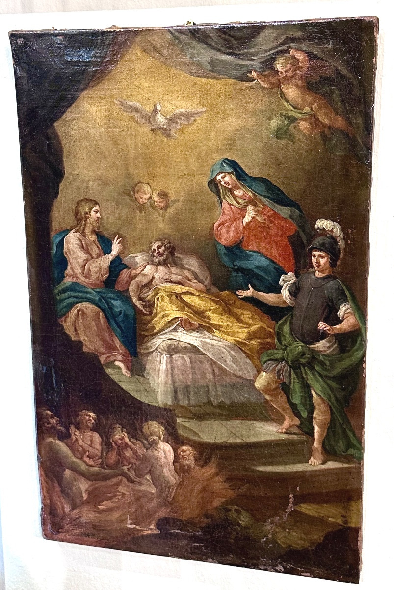 Huile sur toile « Le Transit de saint Joseph » – début du XVIIIe siècle