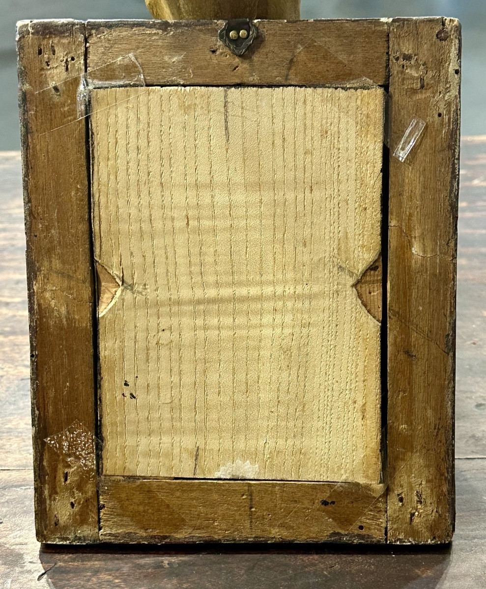 Huile sur toile représentant un saint à l'épée, « Saint Paul » - XVIIIe siècle-photo-3