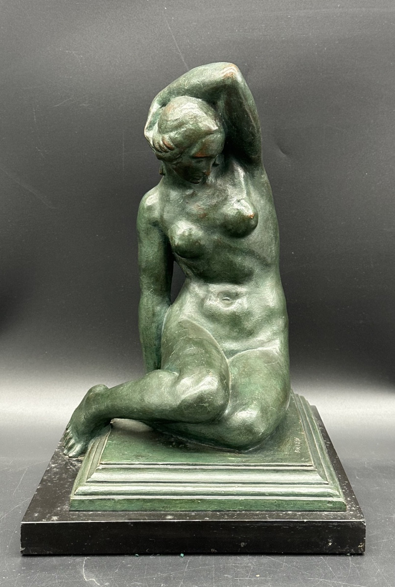 Bronze Female Sculpture, Signed Pavesi - Art Deco