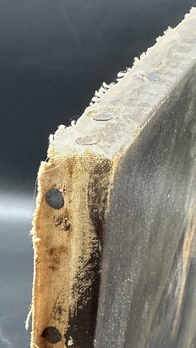 Oil Painting On Canvas – Genre Scene With Elderly Figure - 19th Century-photo-3