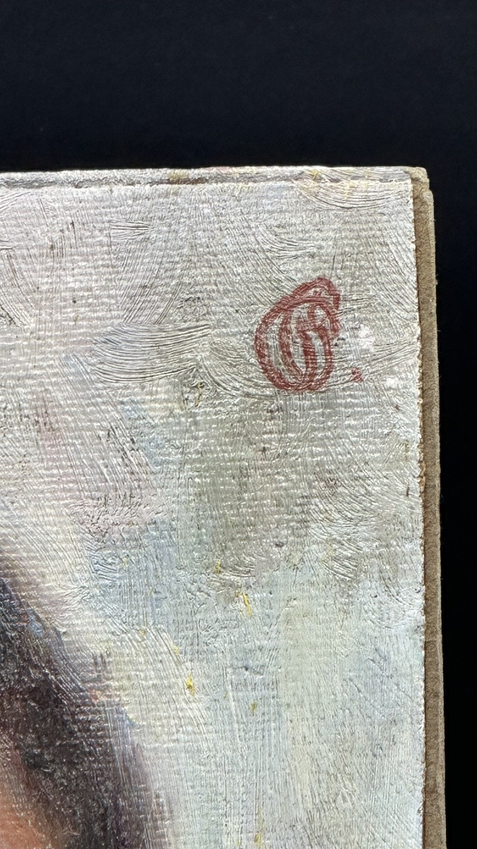 Tableau « Garçon en prière » - fin XIXe, début XXe siècle.-photo-1