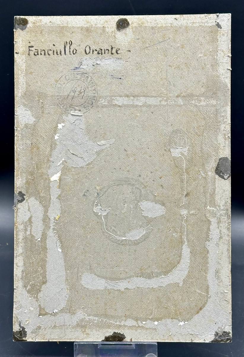 Tableau « Garçon en prière » - fin XIXe, début XXe siècle.-photo-5