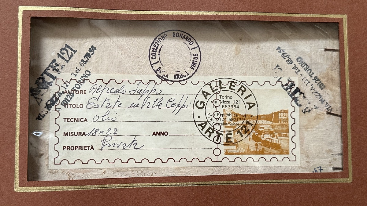 Painting "rural Landscape", Signed Alfredo Suppo – 20th Century-photo-4