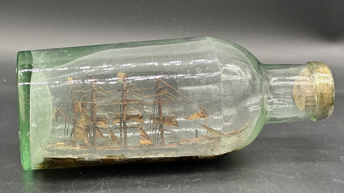 Shop In A Bottle, "miniature Sailing Ship" – 1950s-photo-2