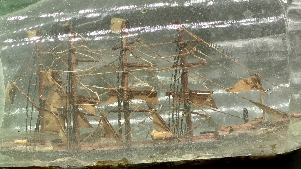 Shop In A Bottle, "miniature Sailing Ship" – 1950s-photo-3