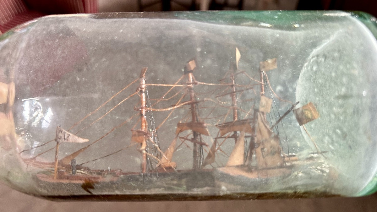 Shop In A Bottle, "miniature Sailing Ship" – 1950s-photo-4