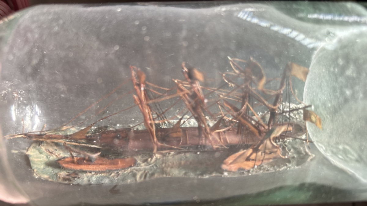 Shop In A Bottle, "miniature Sailing Ship" – 1950s-photo-1