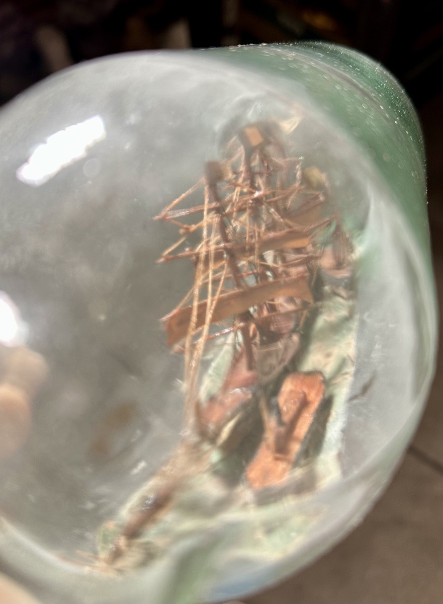 Shop In A Bottle, "miniature Sailing Ship" – 1950s-photo-2