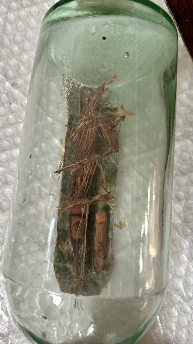 Shop In A Bottle, "miniature Sailing Ship" – 1950s-photo-3