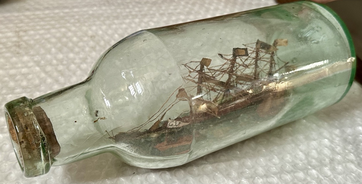 Shop In A Bottle, "miniature Sailing Ship" – 1950s-photo-5