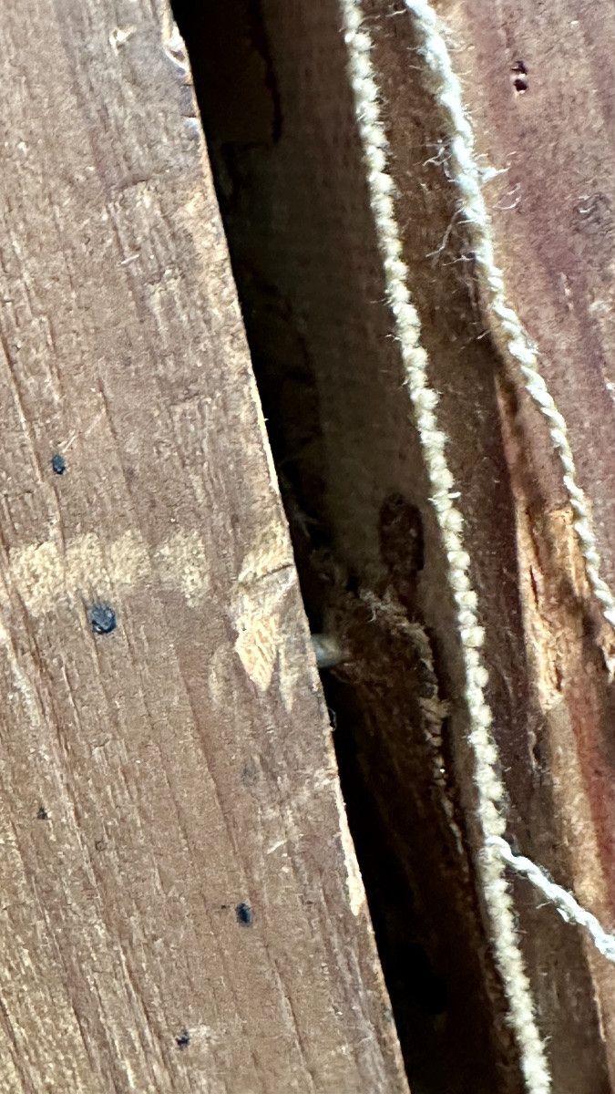 Huile sur toile « Vierge à l'Enfant », signée et datée « 18 ID 49 ».-photo-5