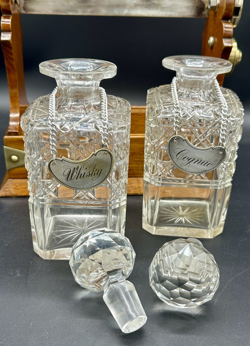 Tantalus, Liqueur Carafes, Bottle Racks  - Victorian Era-photo-6