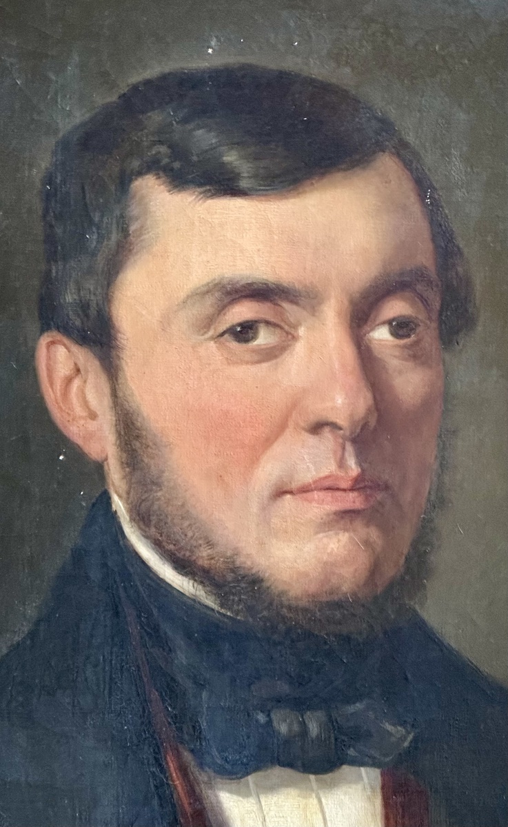 Portrait d'un gentilhomme – signé « Fran. Palizzi », 1850-photo-2