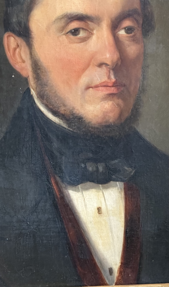 Portrait d'un gentilhomme – signé « Fran. Palizzi », 1850-photo-3