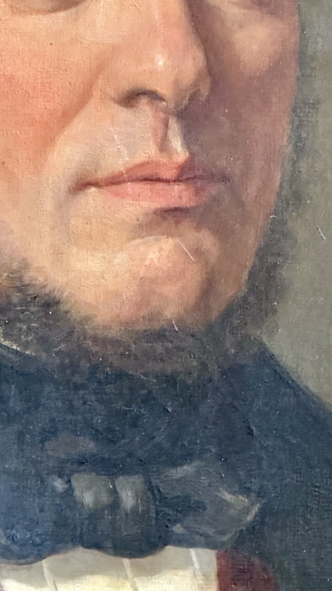 Portrait d'un gentilhomme – signé « Fran. Palizzi », 1850-photo-4