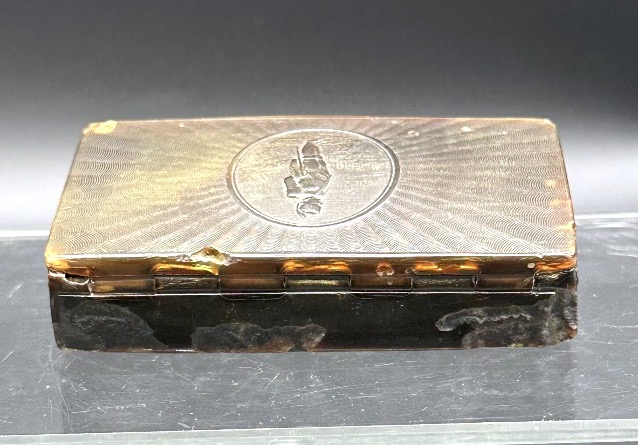 Horn Snuffbox Depicting “napoleon” — 19th Century. -photo-4