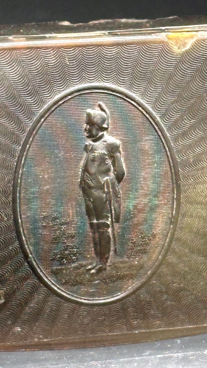 Horn Snuffbox Depicting “napoleon” — 19th Century. -photo-2
