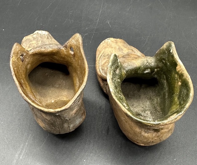 Pair Of Terracotta Shoes - Early 1900s-photo-5