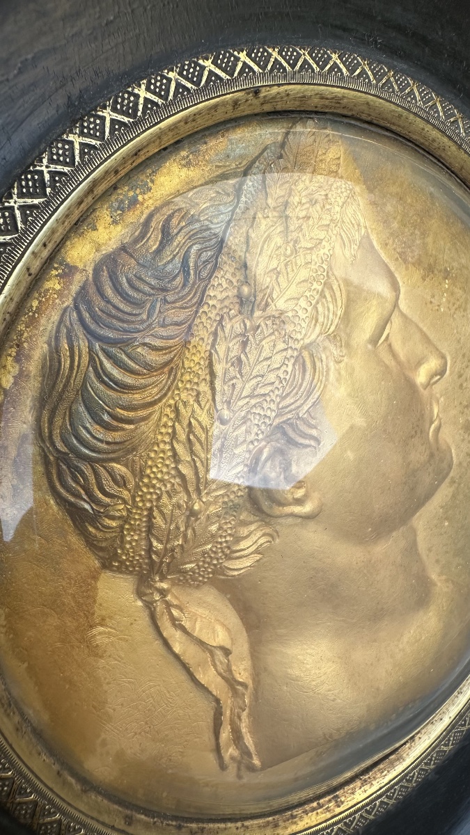 Médaillon à l'effigie de Napoléon Ier Bonaparte, XIXe siècle-photo-3