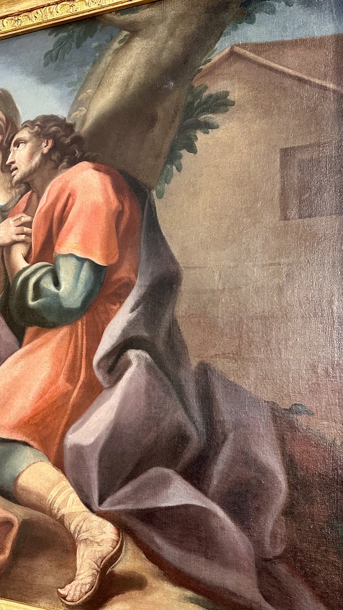 Tableau, huile sur toile « Le Sacrifice de l'Agneau », néoclassique (fin du XVIIIe siècle)-photo-2