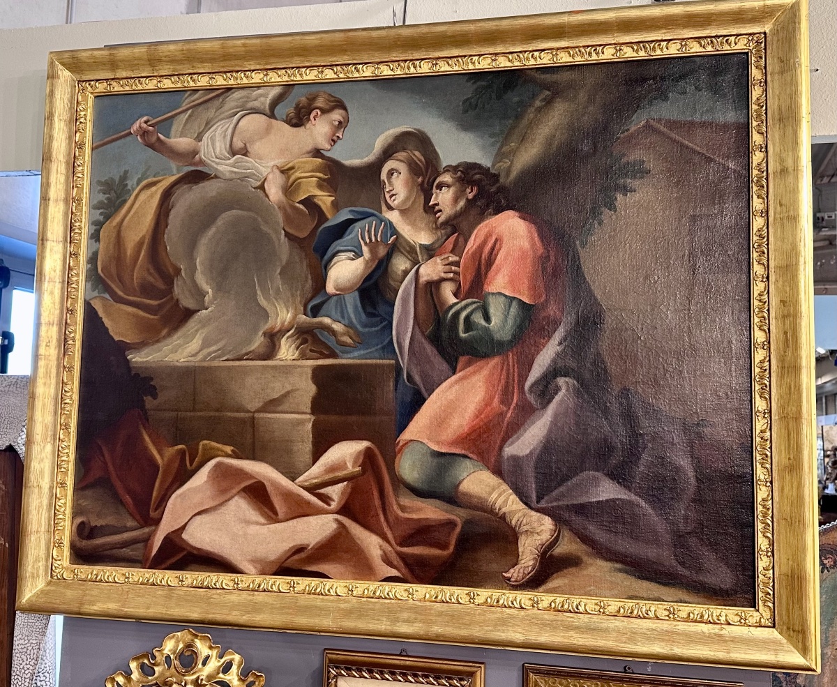 Tableau, huile sur toile « Le Sacrifice de l'Agneau », néoclassique (fin du XVIIIe siècle)