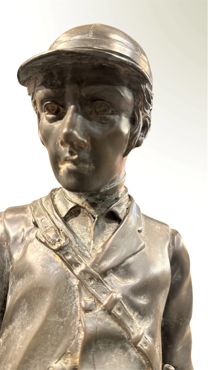 Sculpture en bronze d'après Pierre-Jules Mêne – « Valet de limier » – Époque Napoléon III-photo-4