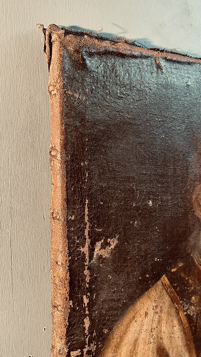 Tableau « Saint François Xavier », huile sur toile - XVIIe siècle.-photo-5