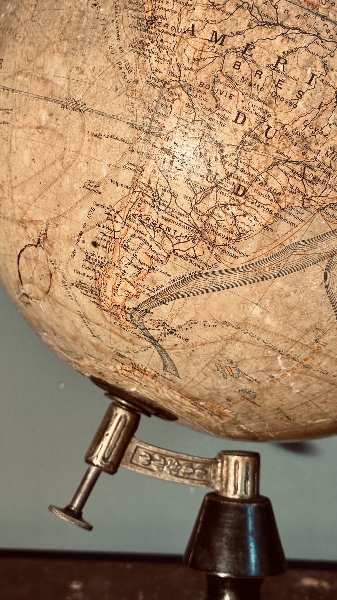 Globe terrestre de table, par Jean Forest, Paris – XIXe siècle.-photo-3